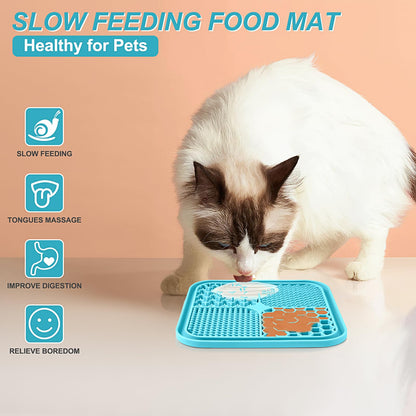 Lick Mat for Dogs (& Cats) 2 Pack with Suction Cups