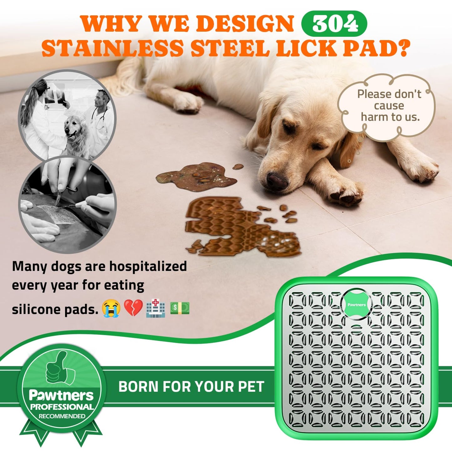 2 Pack Stainless Steel Lick Mat or Slow Feeder Mat for Boredom & Anxiety Reduction, Crate Lick Mat, Bathing Grooming, Slow Feeding, for Large Breed Dogs and Cats