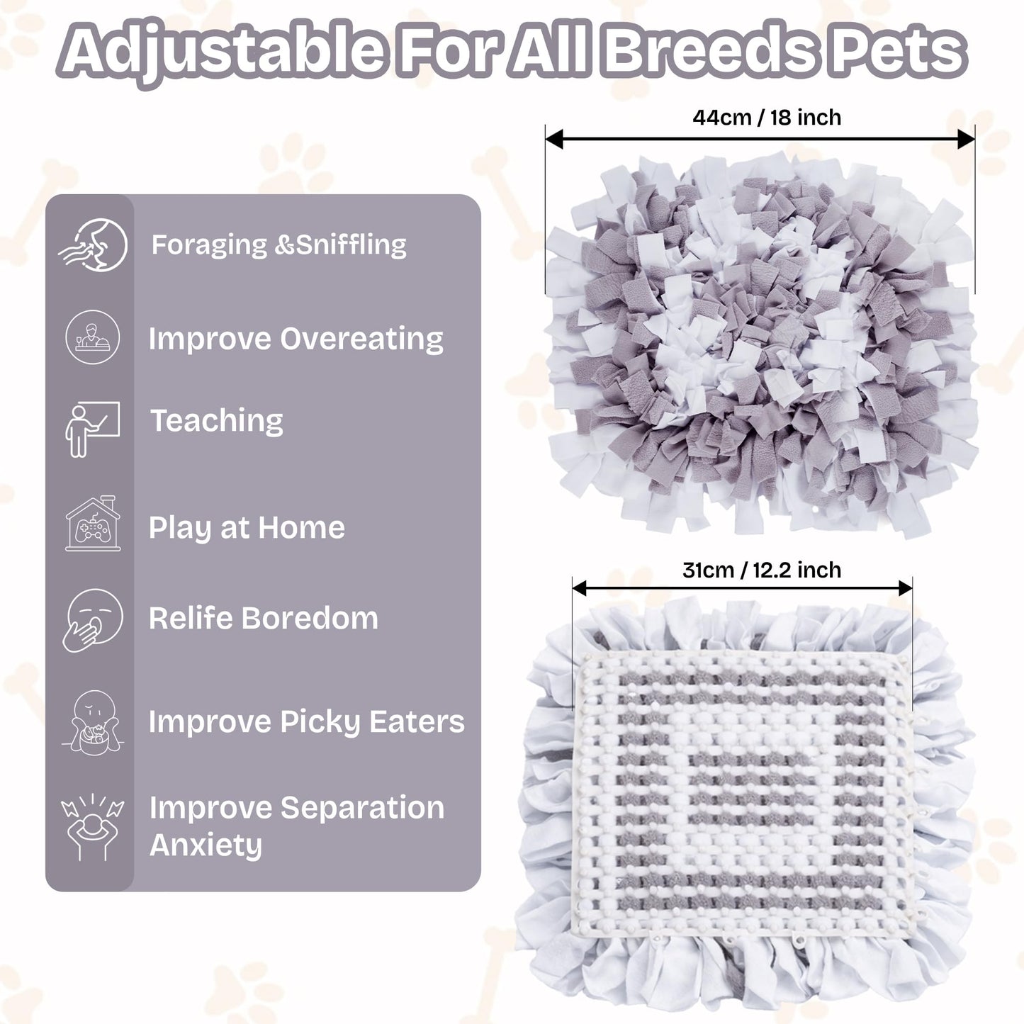 Travel-Friendly Snuffle Mat Encourages Foraging. Crafted for Daily Enrichment. Dog sniff mat features for slow eating habits (Rose Red Orange).