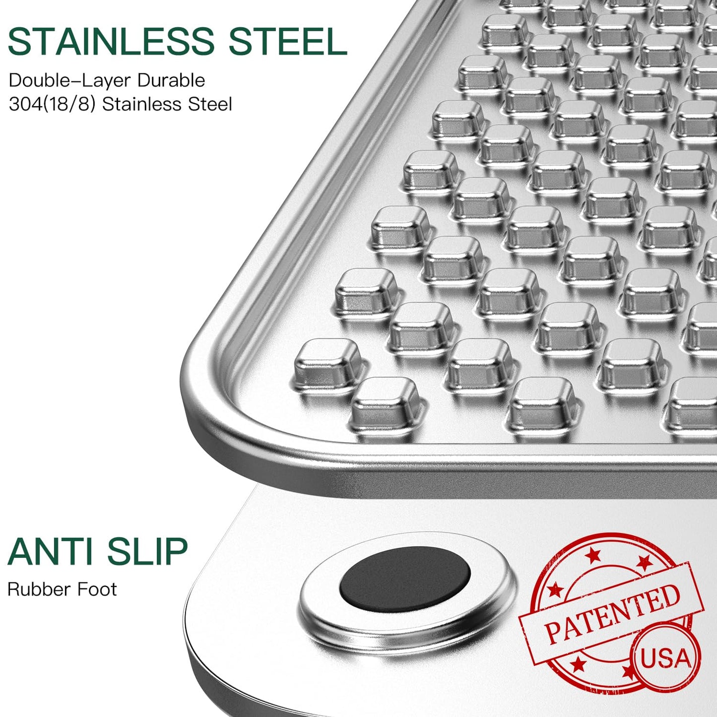 1 or 2 Pack Stainless Steel Large Chew-Proof Lick Mat and Slow Feeder for Dogs & Cats with Non-Slip Heavy Duty Base