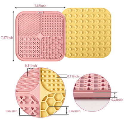 Lick Mat for Dogs (& Cats) 2 Pack with Suction Cups