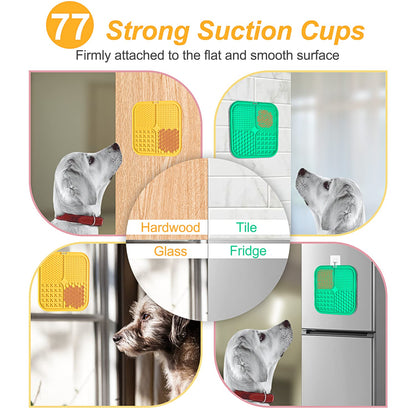 Lick Mat for Dogs (& Cats) 2 Pack with Suction Cups
