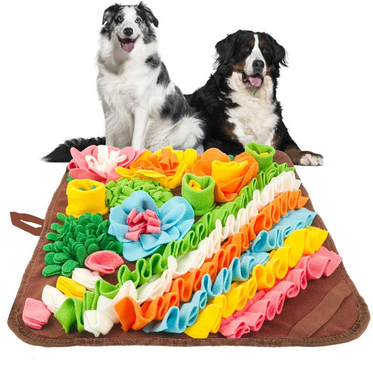 Snuffle Mat Puzzle Toy for Large or Medium Dogs - Slow Feeder, Reduce Boredom, Mental Stimulation.  Fun Foraging Mat