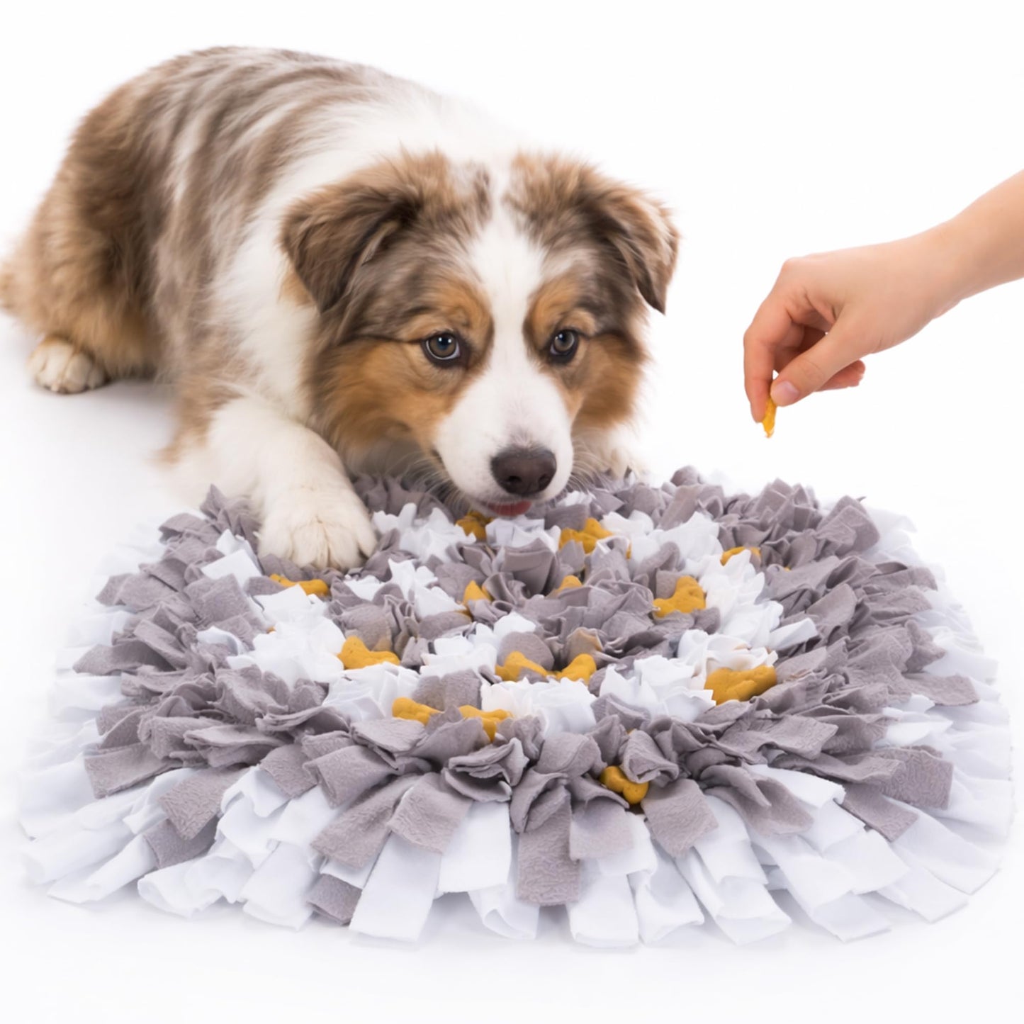 Travel-Friendly Snuffle Mat Encourages Foraging. Crafted for Daily Enrichment. Dog sniff mat features for slow eating habits (Rose Red Orange).