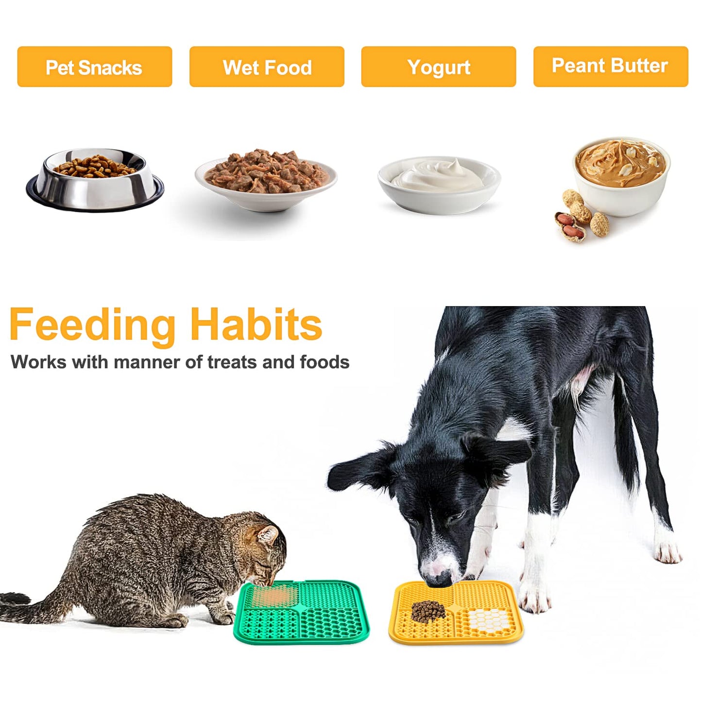 Lick Mat for Dogs (& Cats) 2 Pack with Suction Cups