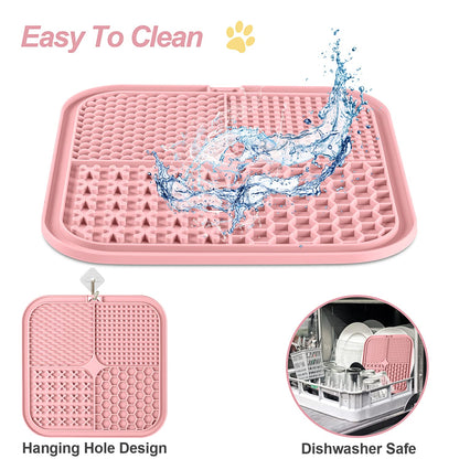 Lick Mat for Dogs (& Cats) 2 Pack with Suction Cups
