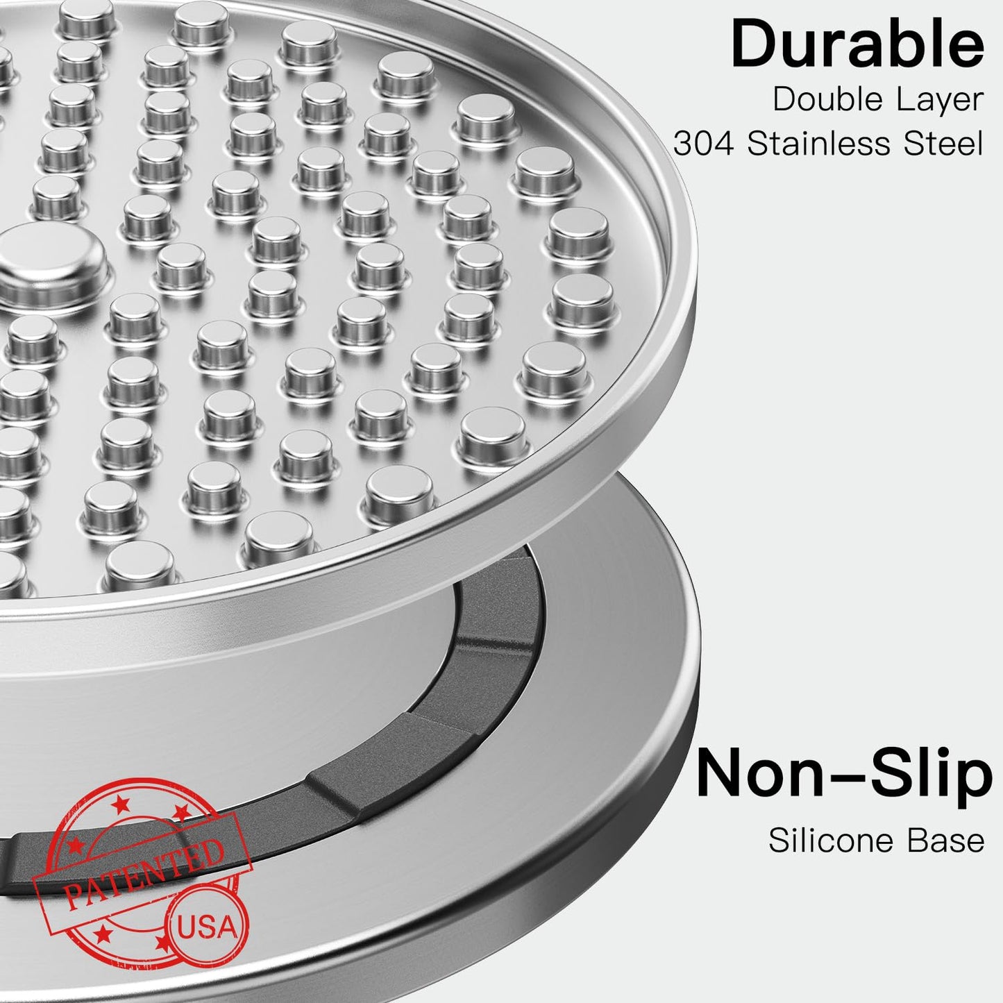 1 or 2 Pack Stainless Steel Large Chew-Proof Lick Mat and Slow Feeder for Dogs & Cats with Non-Slip Heavy Duty Base