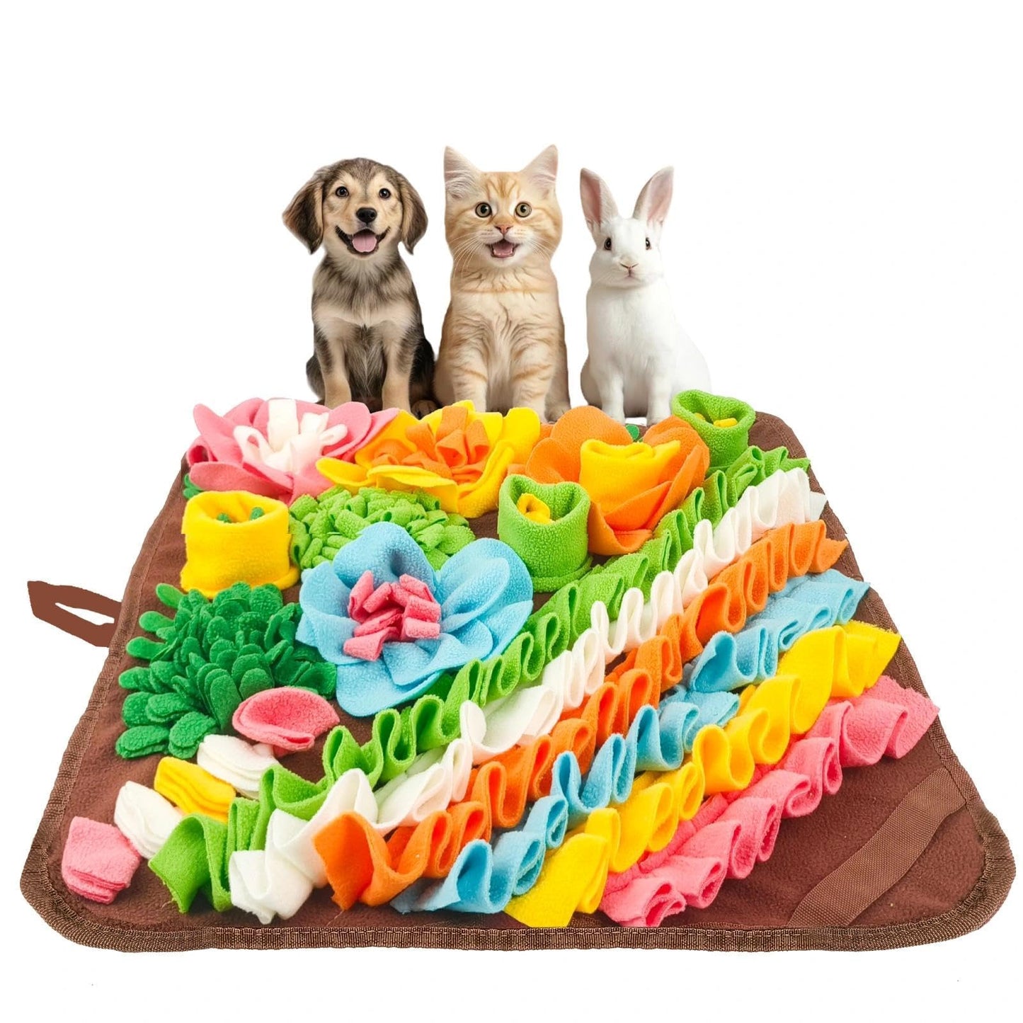 Snuffle Mat Puzzle Toy for Large or Medium Dogs - Slow Feeder, Reduce Boredom, Mental Stimulation.  Fun Foraging Mat