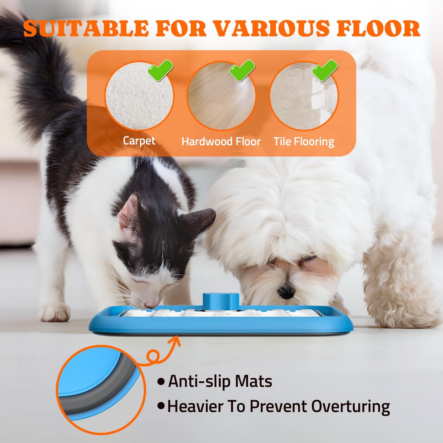 2 Pack Stainless Steel Lick Mat or Slow Feeder Mat for Boredom & Anxiety Reduction, Crate Lick Mat, Bathing Grooming, Slow Feeding, for Large Breed Dogs and Cats