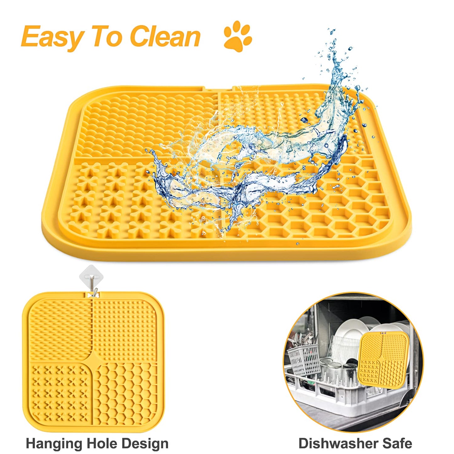Lick Mat for Dogs (& Cats) 2 Pack with Suction Cups