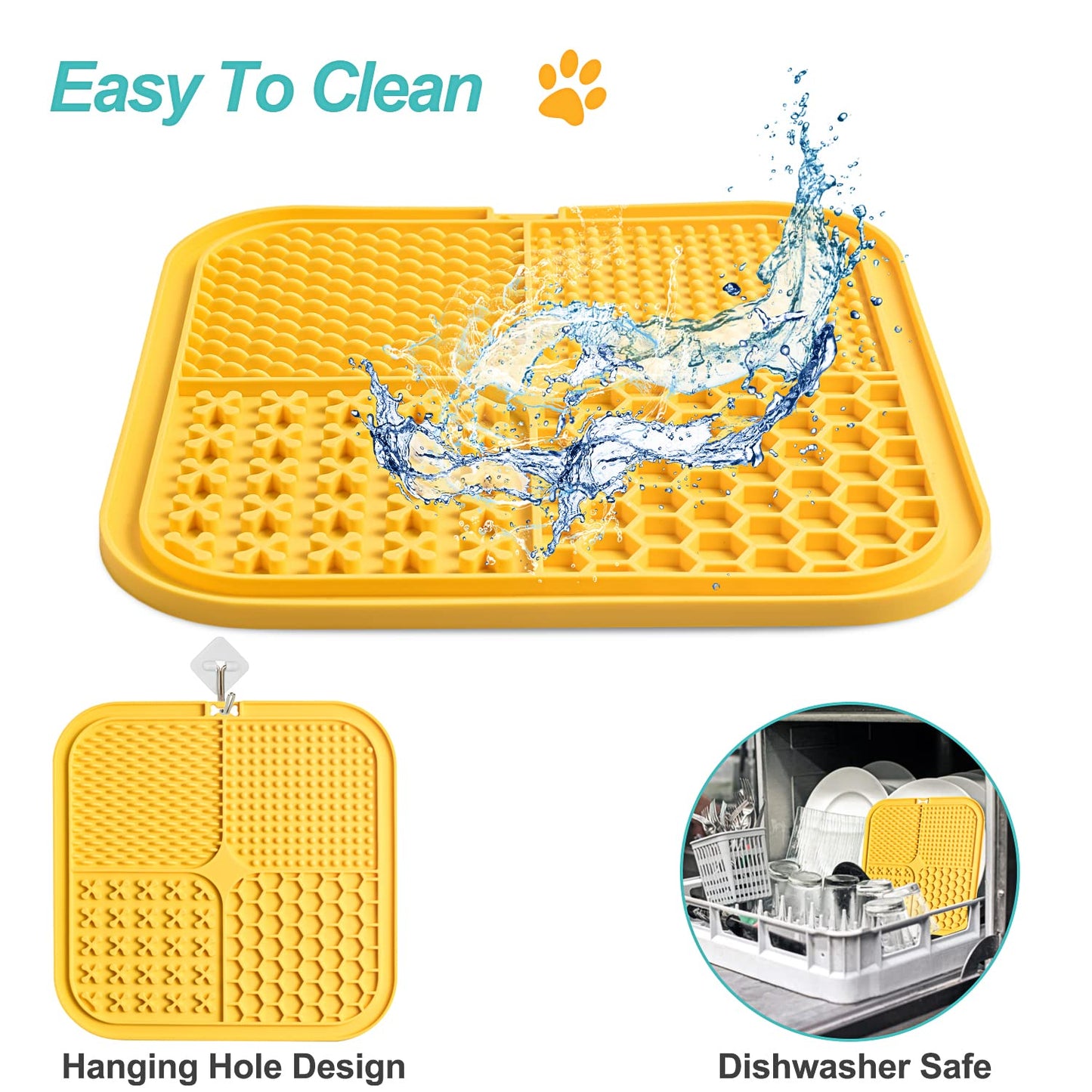 Lick Mat for Dogs (& Cats) 2 Pack with Suction Cups
