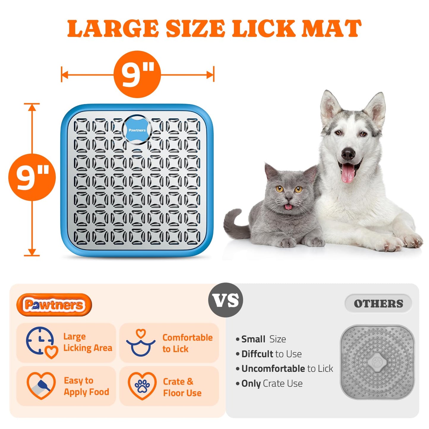 2 Pack Stainless Steel Lick Mat or Slow Feeder Mat for Boredom & Anxiety Reduction, Crate Lick Mat, Bathing Grooming, Slow Feeding, for Large Breed Dogs and Cats