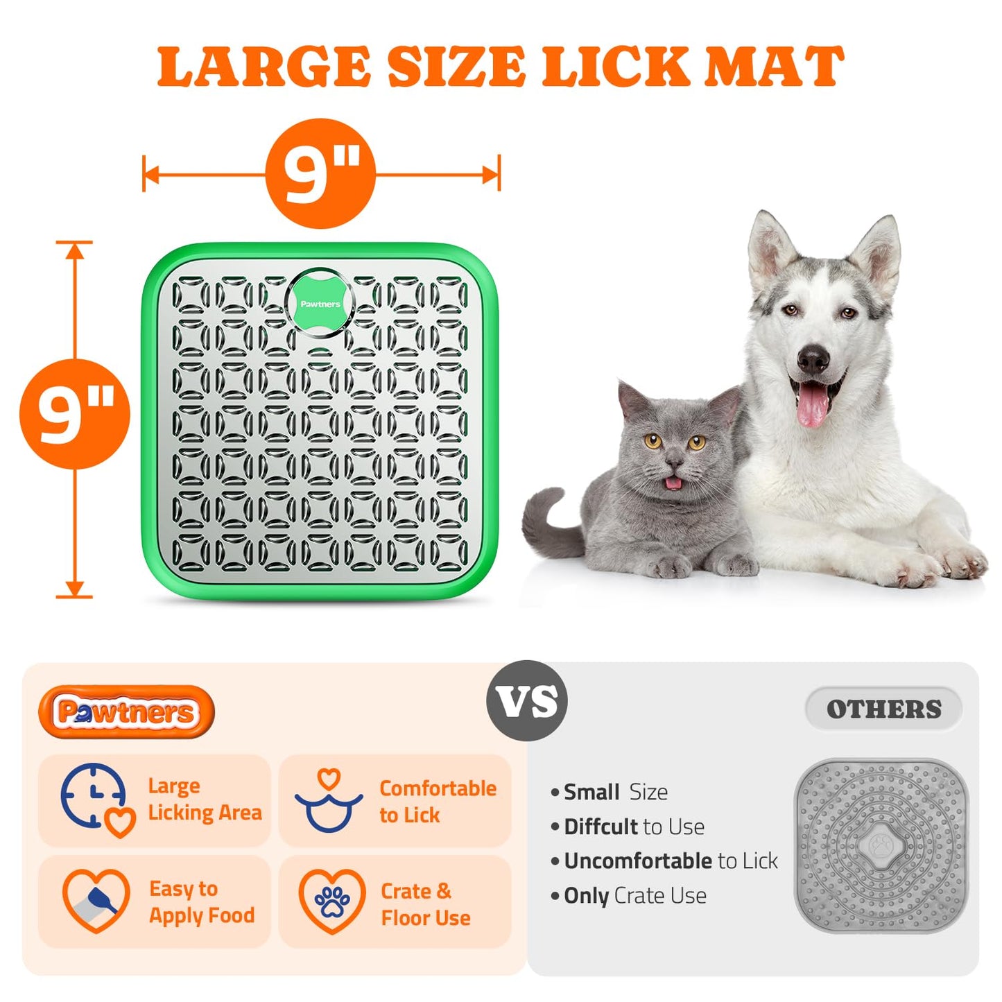 2 Pack Stainless Steel Lick Mat or Slow Feeder Mat for Boredom & Anxiety Reduction, Crate Lick Mat, Bathing Grooming, Slow Feeding, for Large Breed Dogs and Cats