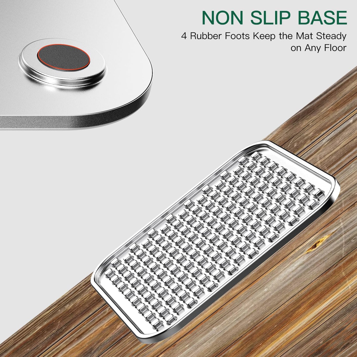 1 or 2 Pack Stainless Steel Large Chew-Proof Lick Mat and Slow Feeder for Dogs & Cats with Non-Slip Heavy Duty Base