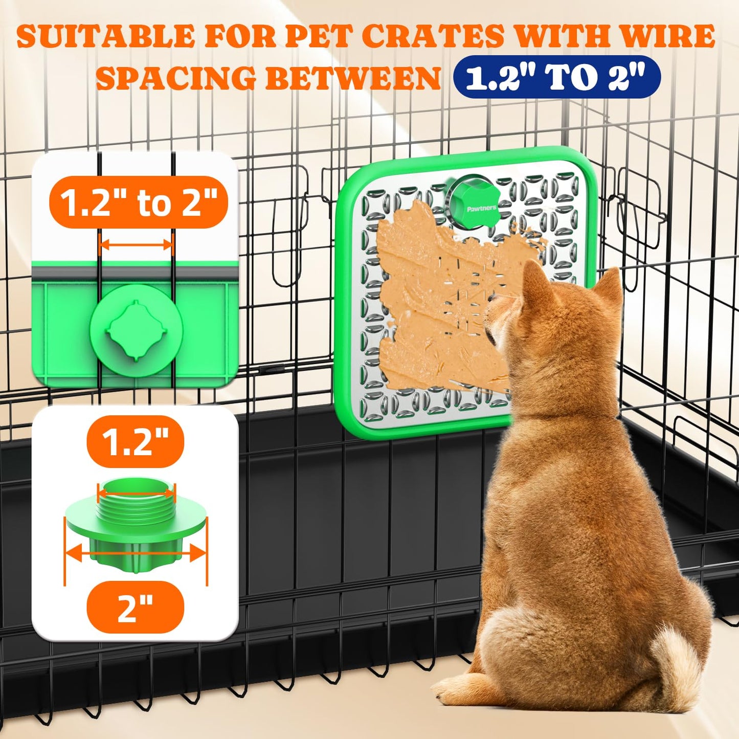 2 Pack Stainless Steel Lick Mat or Slow Feeder Mat for Boredom & Anxiety Reduction, Crate Lick Mat, Bathing Grooming, Slow Feeding, for Large Breed Dogs and Cats