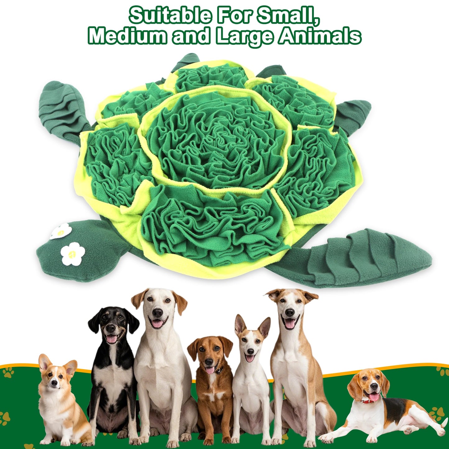 Interactive Puzzle Snuffle Mat Feeding Game for Dogs. For Stress Relief, Foraging Skills, Keep, Them Busy.