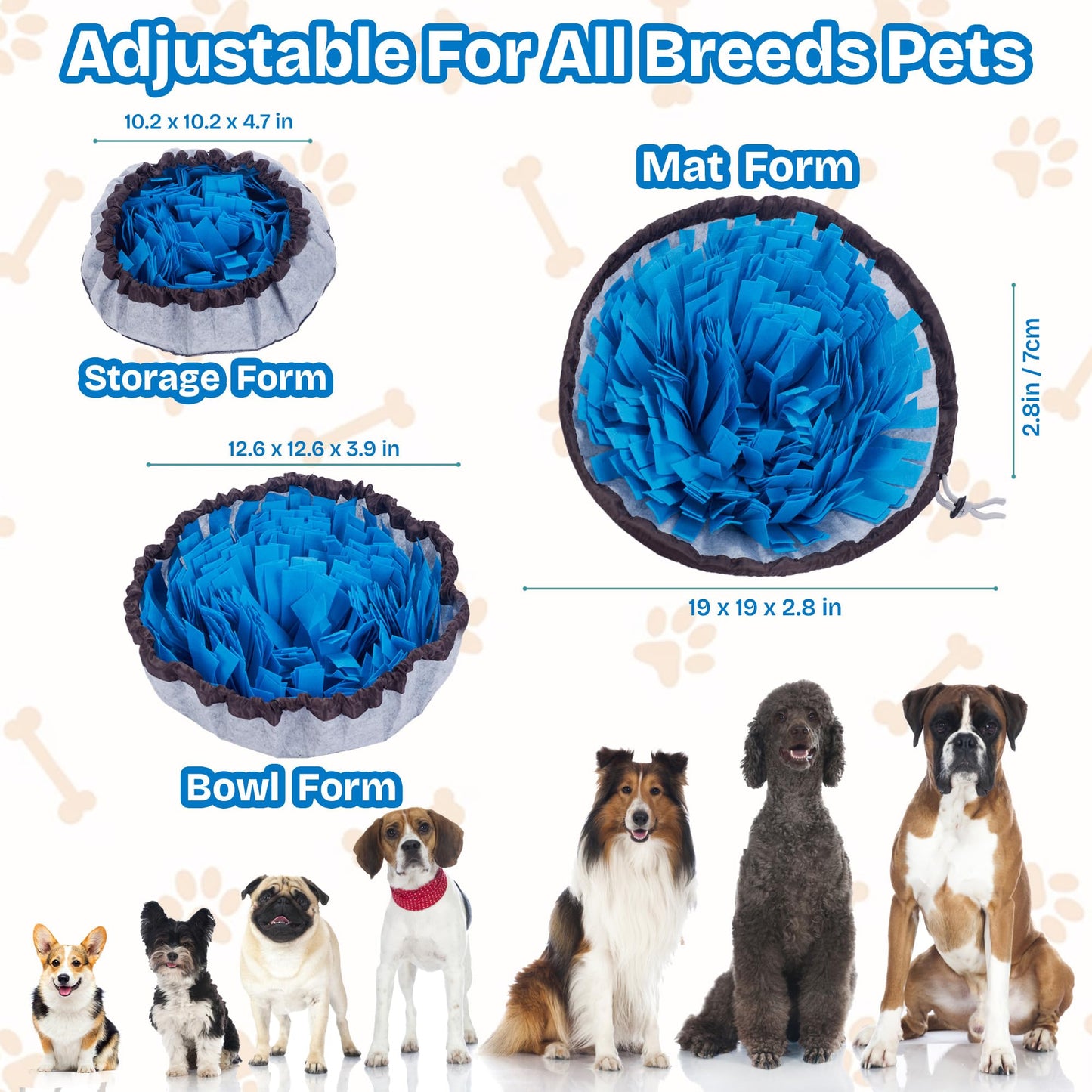 Travel-Friendly Snuffle Mat Encourages Foraging. Crafted for Daily Enrichment. Dog sniff mat features for slow eating habits (Rose Red Orange).