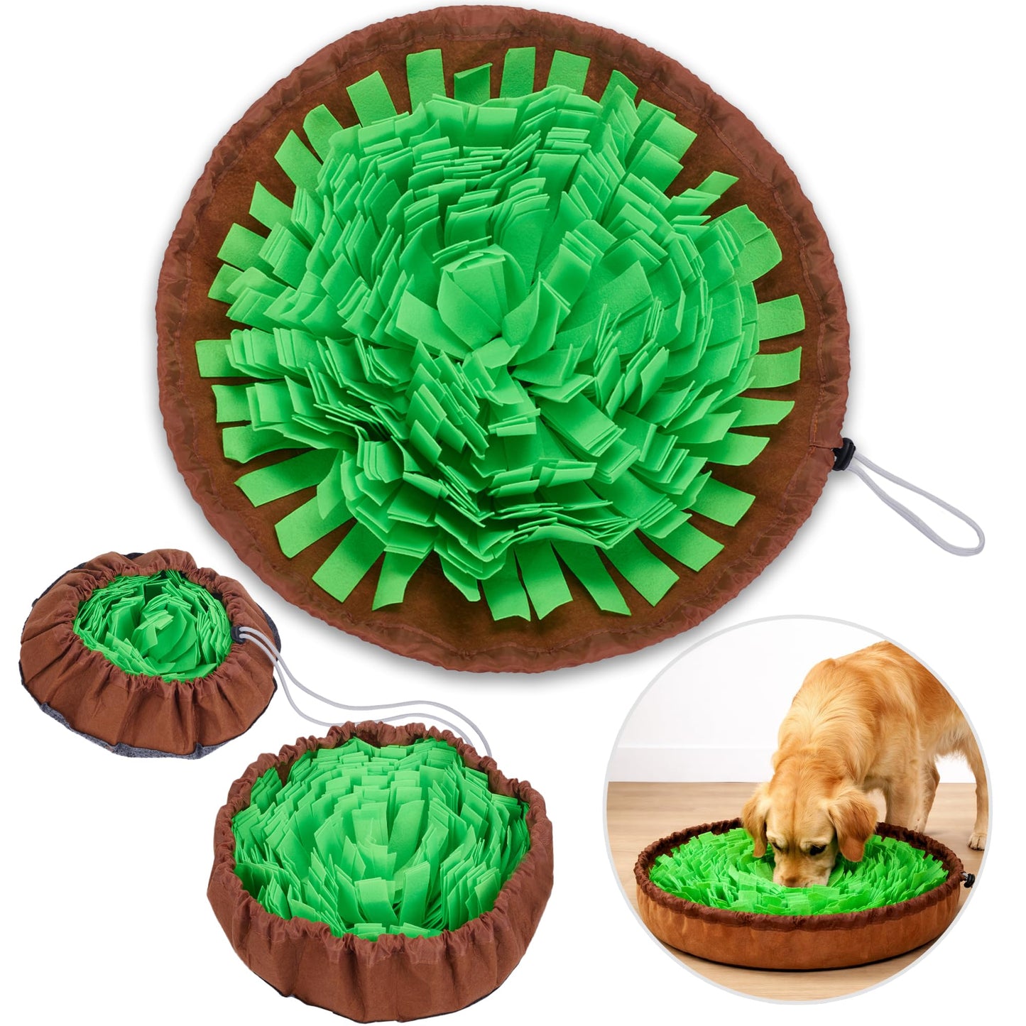 Travel-Friendly Snuffle Mat Encourages Foraging. Crafted for Daily Enrichment. Dog sniff mat features for slow eating habits (Rose Red Orange).