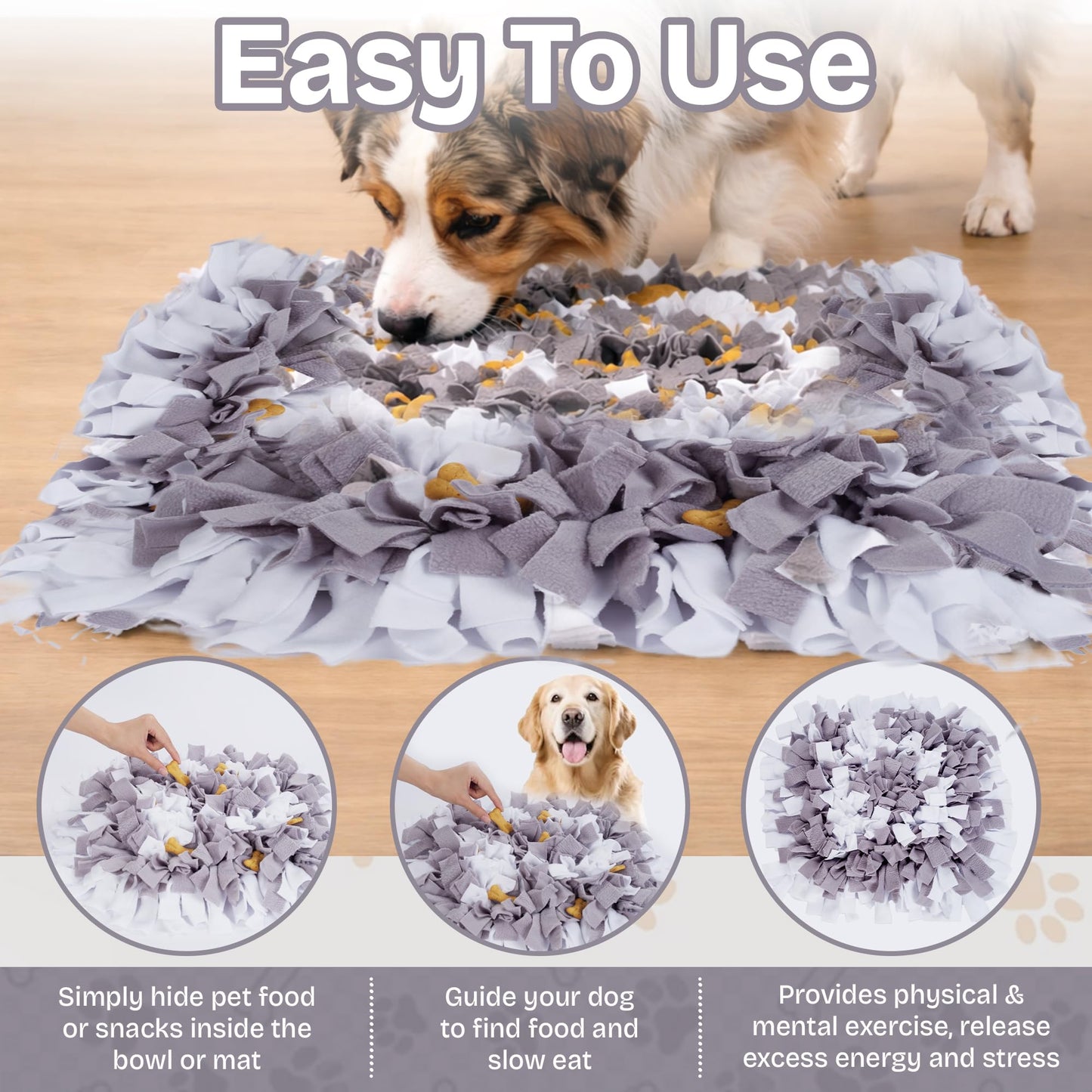 Travel-Friendly Snuffle Mat Encourages Foraging. Crafted for Daily Enrichment. Dog sniff mat features for slow eating habits (Rose Red Orange).