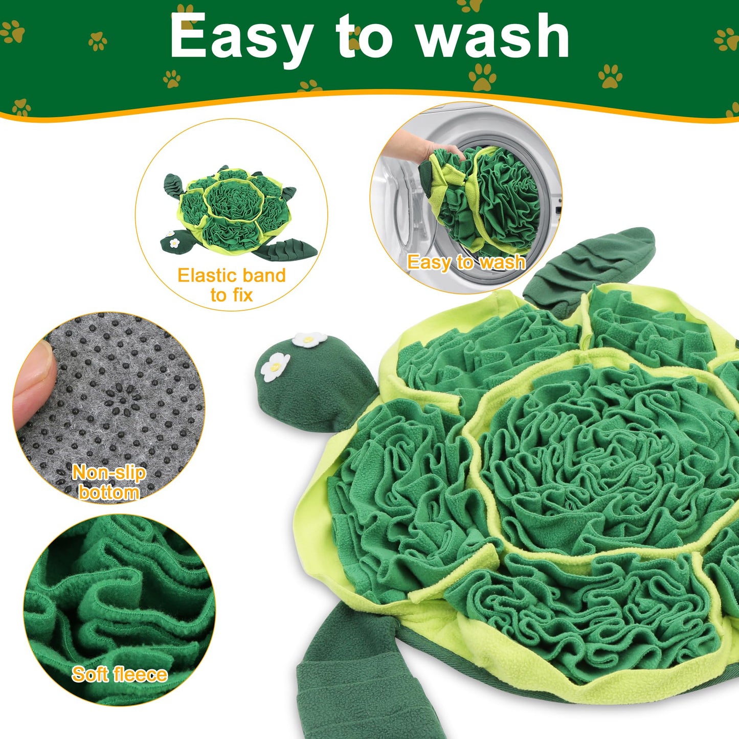 Interactive Puzzle Snuffle Mat Feeding Game for Dogs. For Stress Relief, Foraging Skills, Keep, Them Busy.