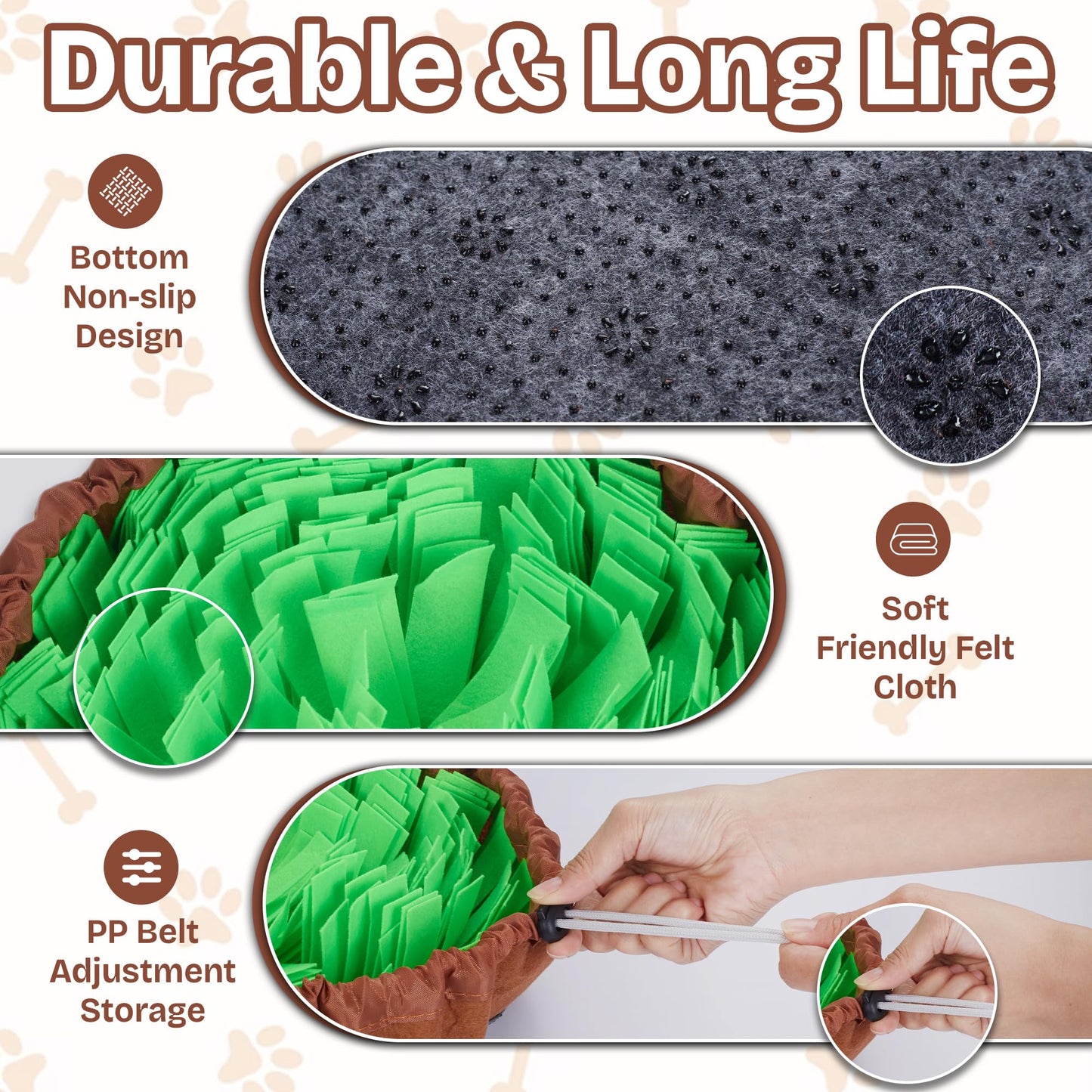 Travel-Friendly Snuffle Mat Encourages Foraging. Crafted for Daily Enrichment. Dog sniff mat features for slow eating habits (Rose Red Orange).